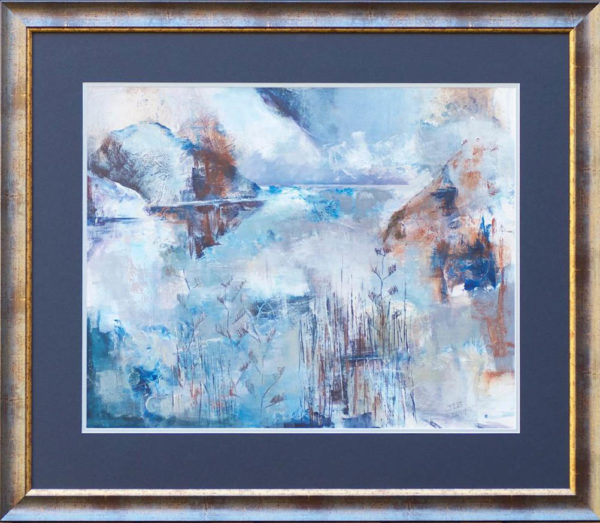 Journey to the Sea: Rotokura - Cable Bay 2 - abstract landscape painting by Jan Byers