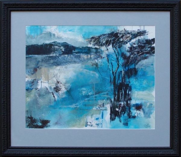 Elemental. Manuka Tree: Rotokura – Cable Bay - abstract landscape painting by Jan Byres